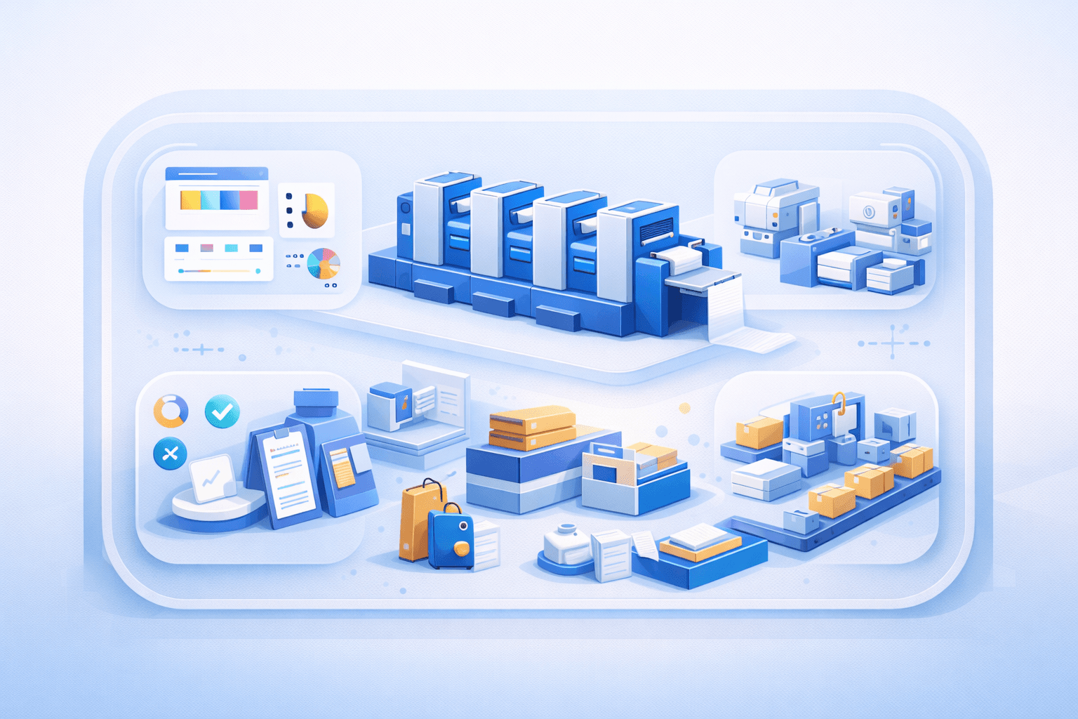 Printing infrastructure illustration